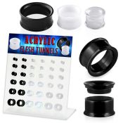 dapg68b tunnels gauges acrylic body jewelry ear lobe