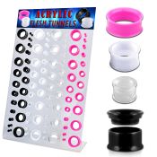 dapg69b tunnels gauges acrylic body jewelry ear lobe