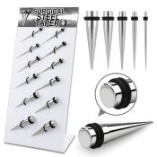 dapg81 tapers surgical steel 316l ear lobe