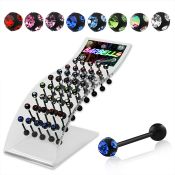 dbbtc3b straight barbells anodized surgical steel 316l tongue