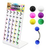 dbjmx10 micro curved barbells surgical steel 316l with acrylic parts eyebrow