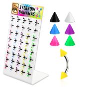 dbjmx12 micro curved barbells surgical steel 316l with acrylic parts eyebrow