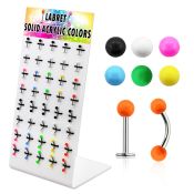 dbjmx9 micro curved barbells surgical steel 316l with acrylic parts eyebrow