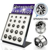 dffan tunnels gauges surgical steel 316l ear lobe