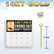 dgys20 gold bend it yourself nose studs nose piercing