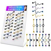 dind8 straight barbells anodized surgical steel 316l 