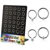 dtrg7 hoops captive rings surgical steel 316l nose