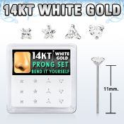 dwys13 gold bend it yourself nose studs nose piercing