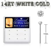 dwys15 box w 14kt white gold bend it nose stud w 1.5mm diamond