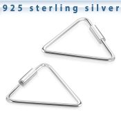 endt sterling silver endless ring hoop triangle shape design
