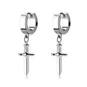 erh768 +stainless steel +huggie choose  piercing