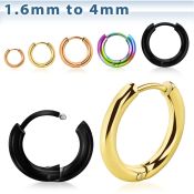 erhopt one pair pvd plating steel huggie hoop earrings