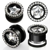 ftszc tunnels gauges anodized surgical steel 316l ear lobe