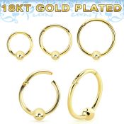 gpsegh18b3 18 k gold plating silver hinged segment hoop 18g