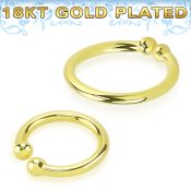 gpsepm 18k gold plated silver fake septum ring plain design