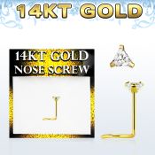 gsztm1 l shape nose studs gold nose