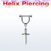 heud11 surgical steel barbells helix piercing