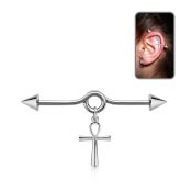 incnd19 surgical steel barbells ear lobe helix piercing