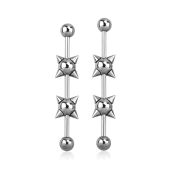 indsh2 straight barbells surgical steel 316l 