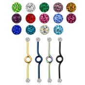 intbfr5 straight barbells anodized surgical steel 316l 