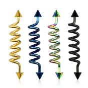 intdcn5 straight barbells anodized surgical steel 316l 