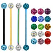 intfr5 straight barbells anodized surgical steel 316l 