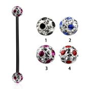 intfr5a straight barbells anodized surgical steel 316l 