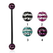 intfr5d straight barbells anodized surgical steel 316l 
