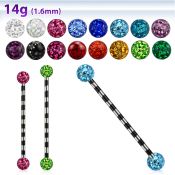 intrf5 straight barbells anodized surgical steel 316l 