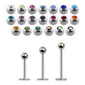 lb18jb3 surgical steel labrets helix lower lip tragus upper lip monroe piercing