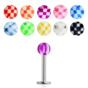 lbckb3 labrets lip rings surgical steel 316l with acrylic parts labrets chin