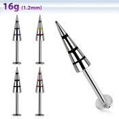 lbcnyl labrets lip rings anodized surgical steel 316l labrets chin