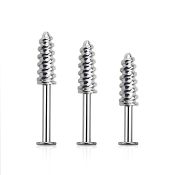 lbescw labrets lip rings surgical steel 316l labrets chin