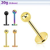 lbt20b anodized surgical steel labrets lower lip tragus upper lip monroe piercing