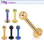 lbtb3g labrets lip rings anodized surgical steel 316l labrets chin