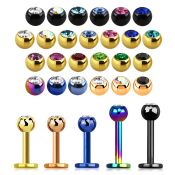 lbtc3 labrets lip rings anodized surgical steel 316l labrets chin