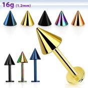 lbtcn5s labrets lip rings anodized surgical steel 316l labrets chin