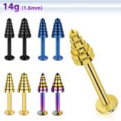 lbtxn4 labrets lip rings anodized surgical steel 316l labrets chin