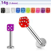 lbuvdic labrets lip rings surgical steel 316l with acrylic parts labrets chin