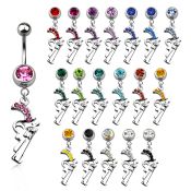 mcd358 belly rings surgical steel 316l belly button