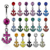 mcd391 belly rings surgical steel 316l belly button