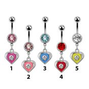 mcd408 belly rings surgical steel 316l belly button
