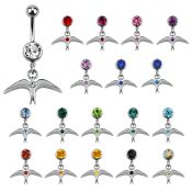 mcd463 belly rings surgical steel 316l belly button