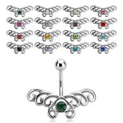 mcd493 belly rings surgical steel 316l belly button