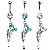 mcd601b belly rings surgical steel 316l belly button