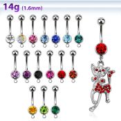 mcdct5 belly rings surgical steel 316l belly button