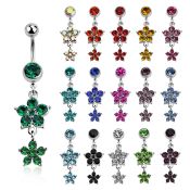 mcdfl17 belly rings surgical steel 316l belly button