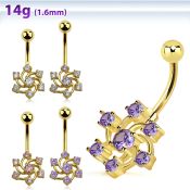 mdgz347 belly rings anodized surgical steel 316l belly button