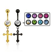 mdk756 belly rings anodized surgical steel 316l belly button