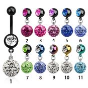 mdkfr10 belly rings anodized surgical steel 316l belly button